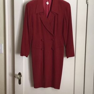 Double breasted silk dress